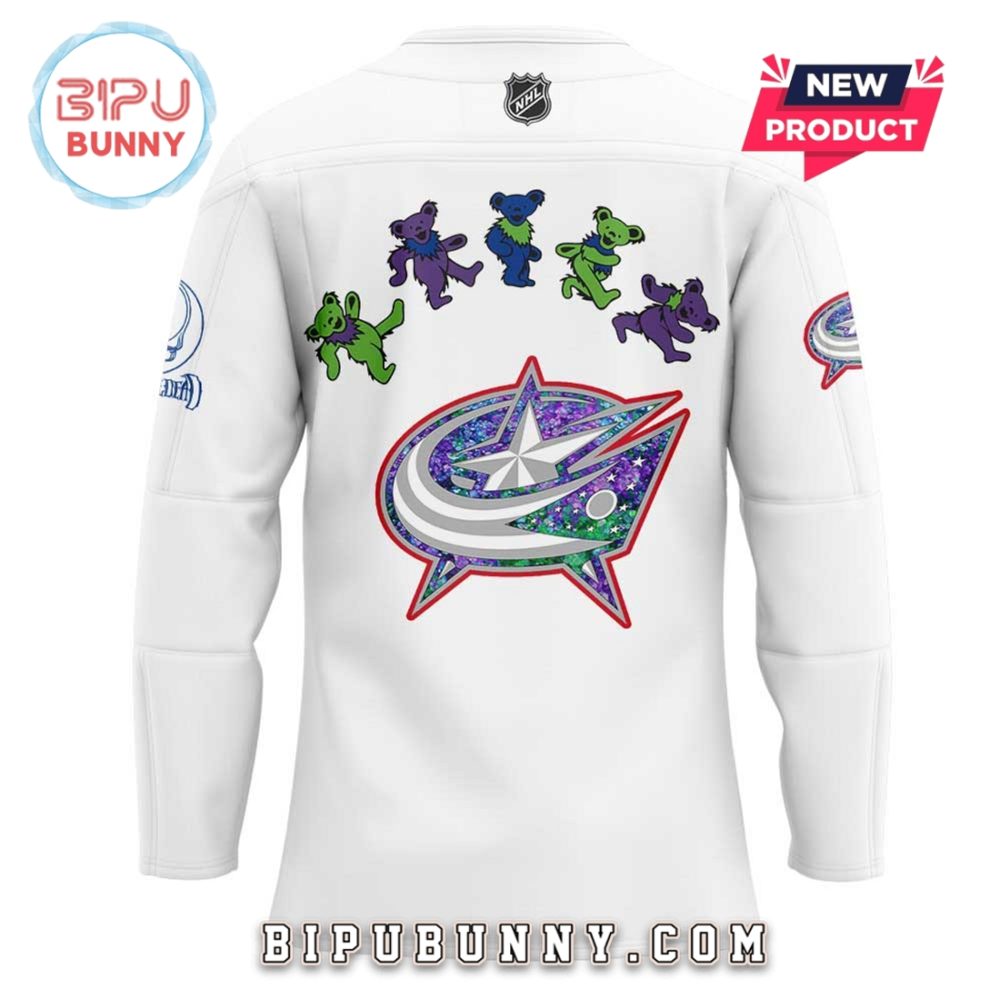 Columbus Blue Jackets Grateful Dead Night Hockey Jersey