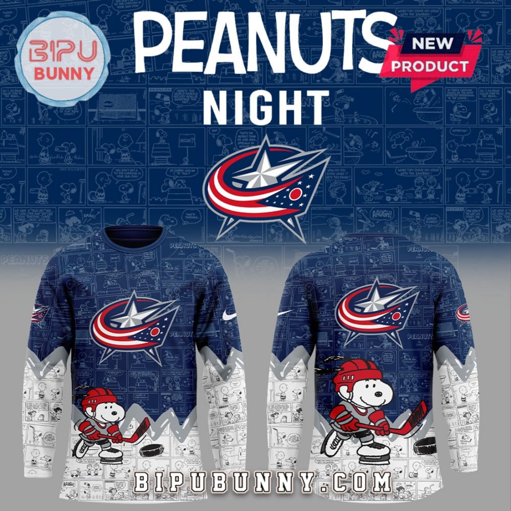 Columbus Blue Jackets Peanuts Night 2025 Hockey Jersey