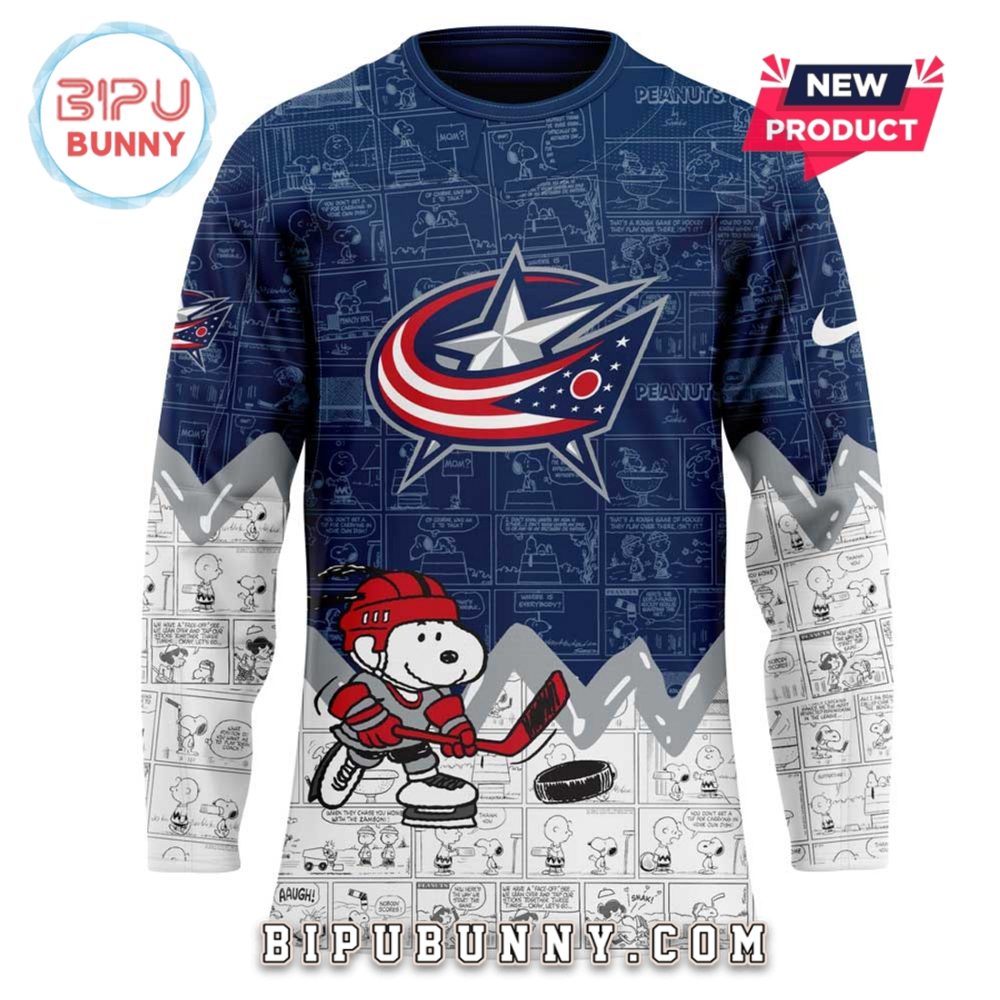 Columbus Blue Jackets Peanuts Night 2025 Hockey Jersey