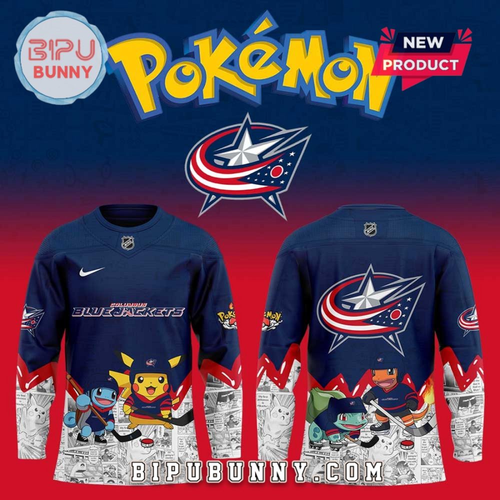 Columbus Blue Jackets X Pokémon Hockey Jersey