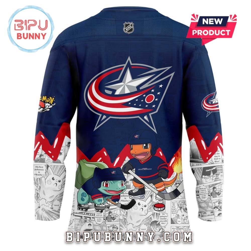Columbus Blue Jackets X Pokémon Hockey Jersey