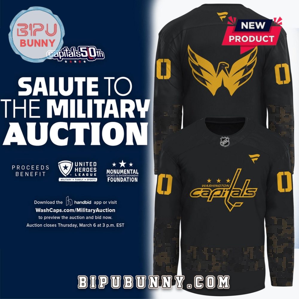 Custom Washington Capitals Salute To Military Hockey Jersey