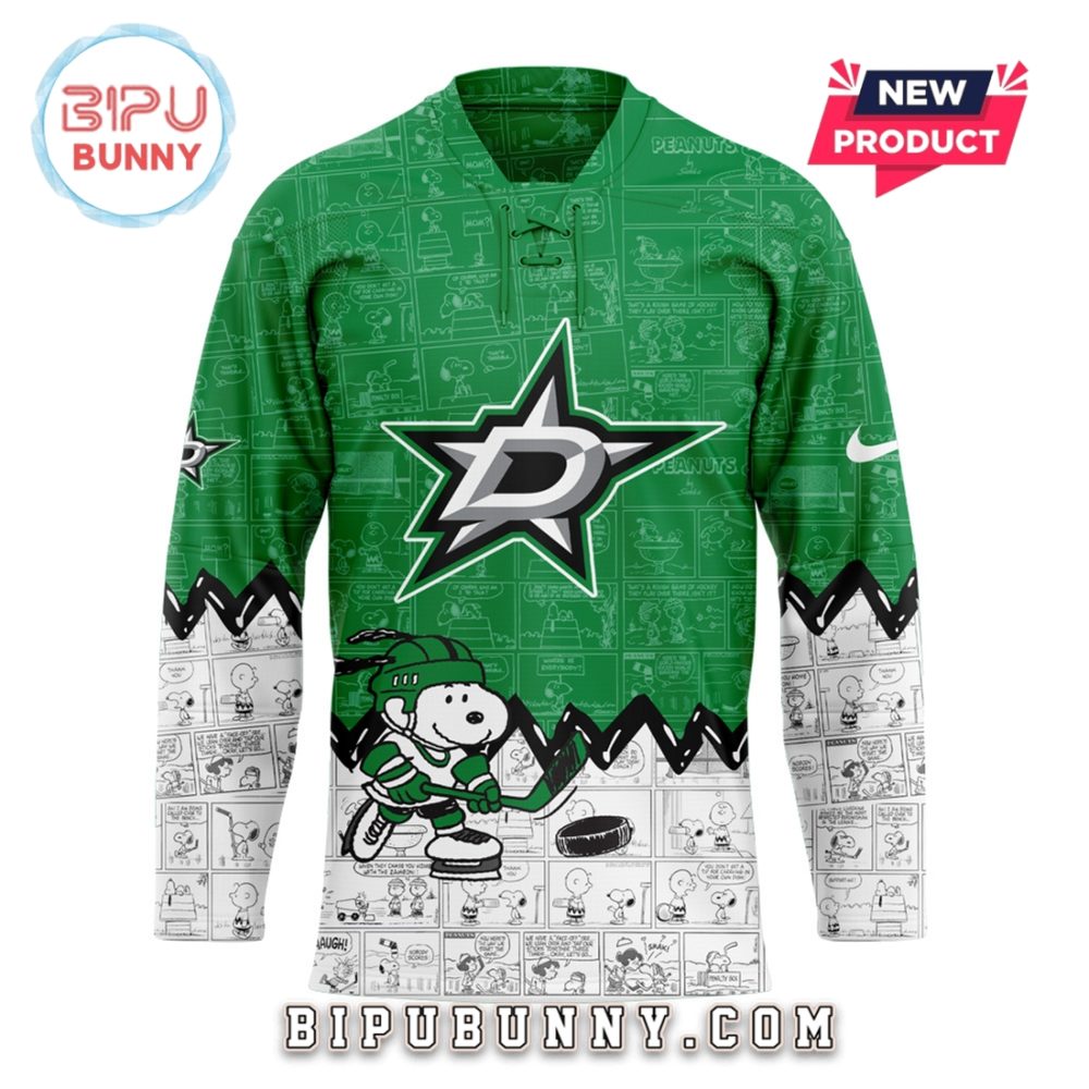 Dallas Stars 75Th Anniversary Peanuts Hockey Jersey