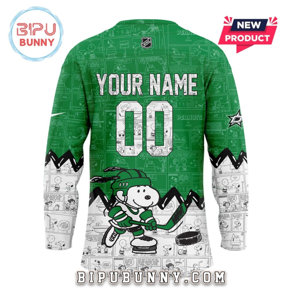 Dallas Stars 75Th Anniversary Peanuts Hockey Jersey