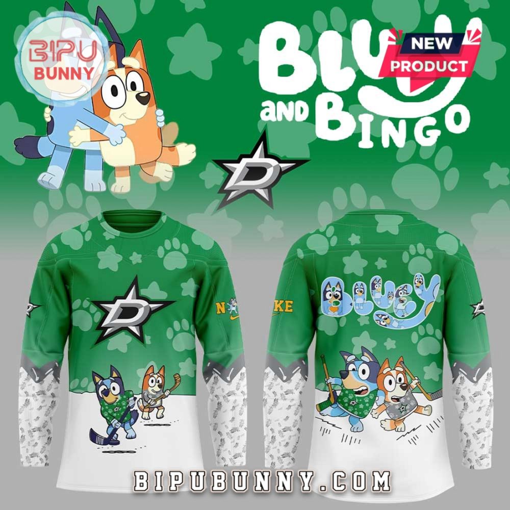 Dallas Stars Bluey And Bingo Hockey Jersey