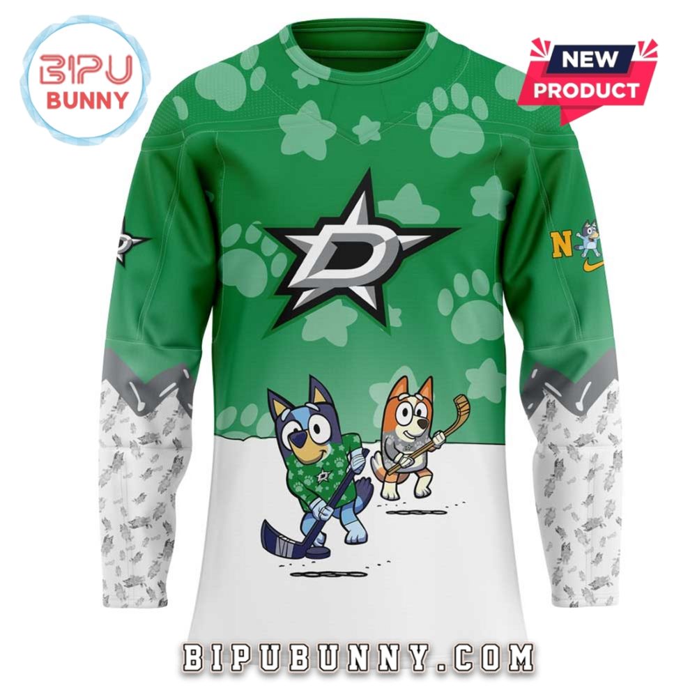 Dallas Stars Bluey And Bingo Hockey Jersey