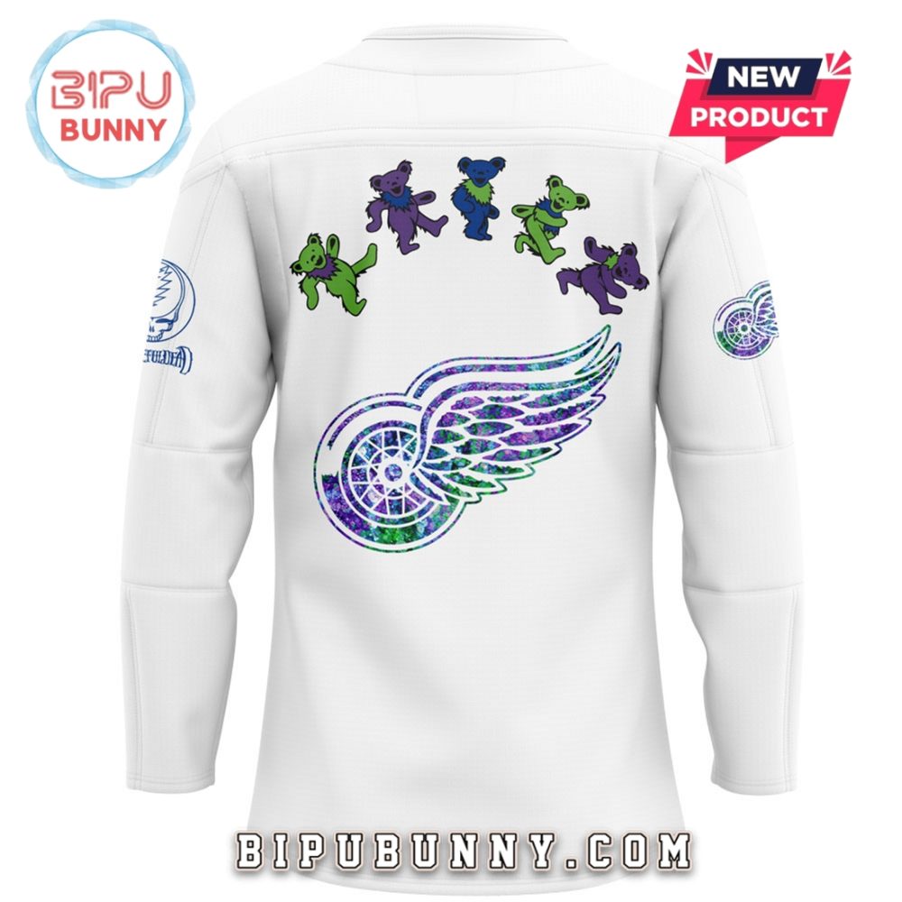 Detroit Red Wings 2025 Grateful Dead Night Hockey Jersey
