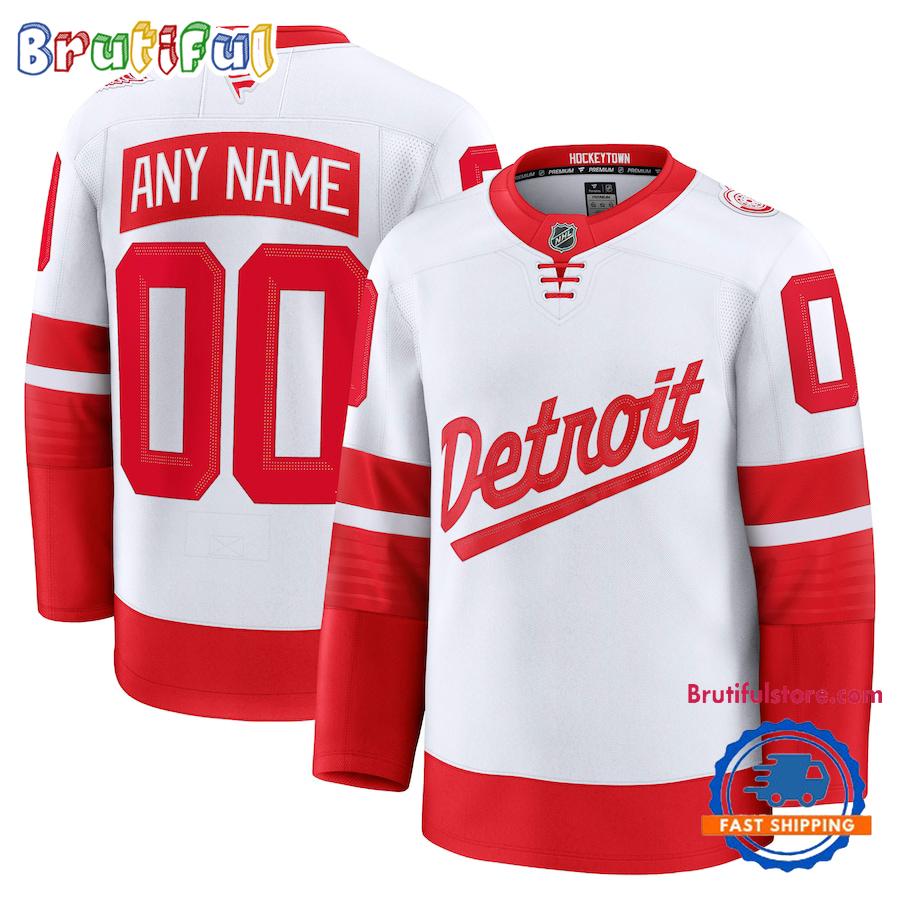 Detroit Red Wings 2025 NHL Stadium Series Custom Premium Hockey Jerssey