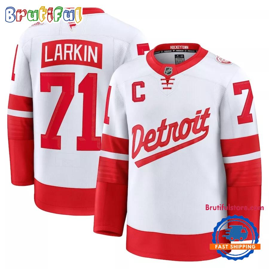 Detroit Red Wings 2025 NHL Stadium Series Dylan Larkin #71 Hockey Jerssey