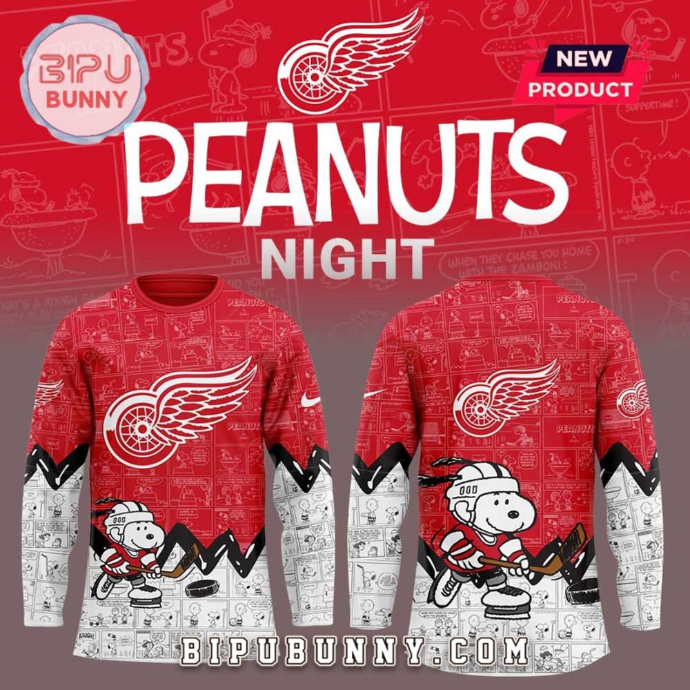 Detroit Red Wings 2025 Peanuts Night Hockey Jersey