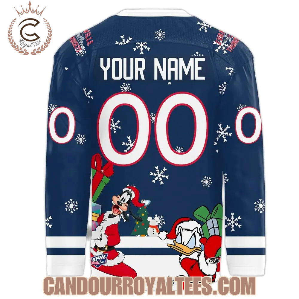 Evansville Thunderbolts X Mickey Merry Christmas 2025 Hockey Jersey