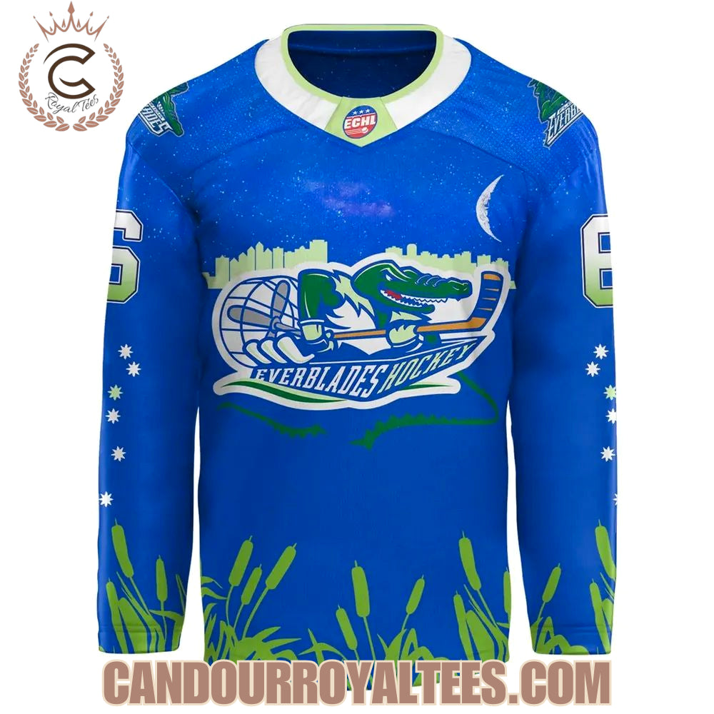 Florida Everblades X Jordan Sambrook’S Home 239 Jersey