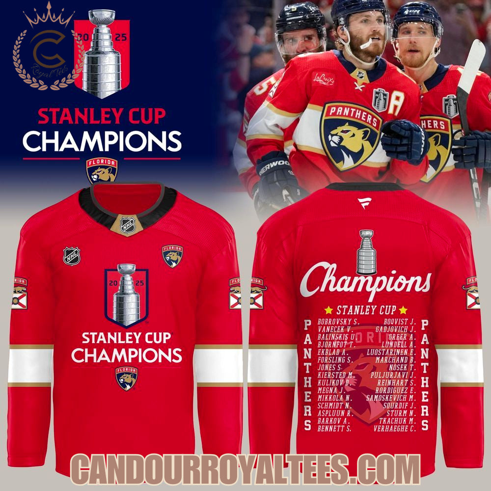 Florida Panthers Champion Nhl Stanley Cup 2025 Jersey