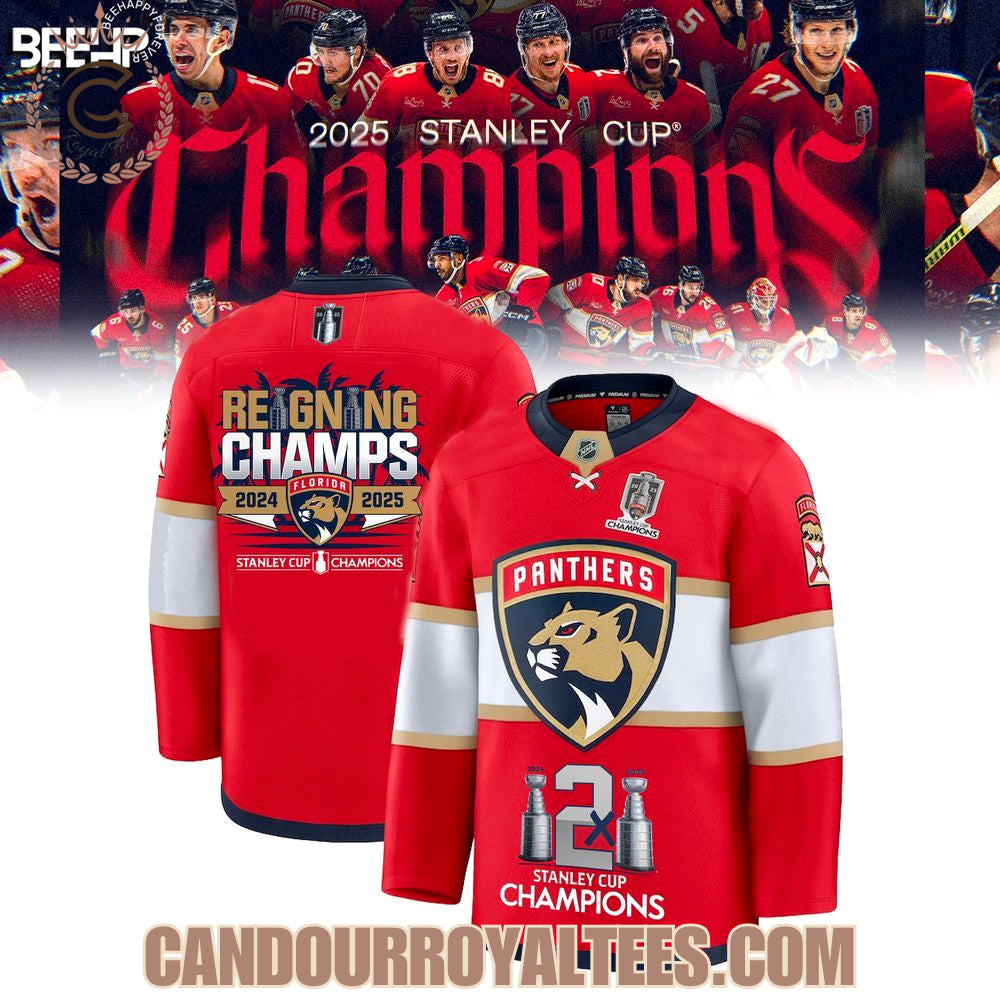 Florida Panthers Reigning Champs 2024 2025 Hockey Jersey