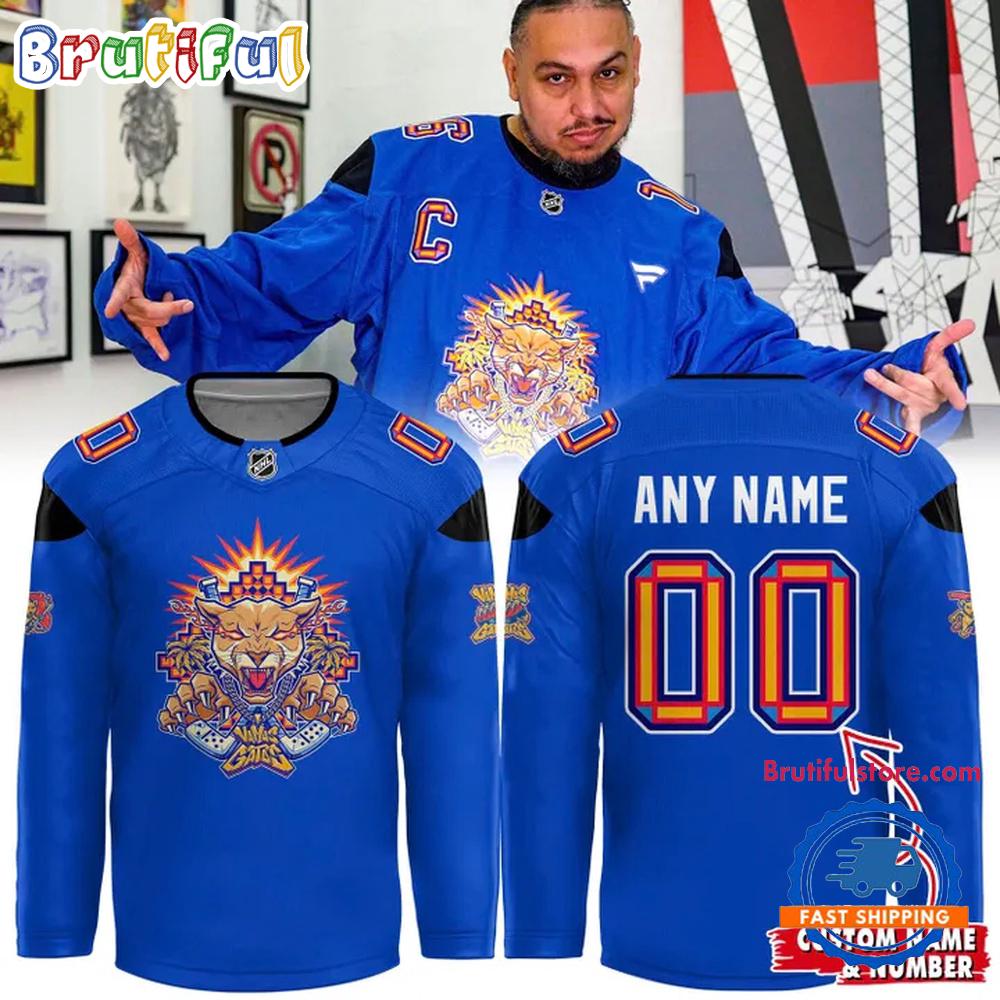 Florida Panthers Vamos Gatos Uniform 2026 Hockey Jersey