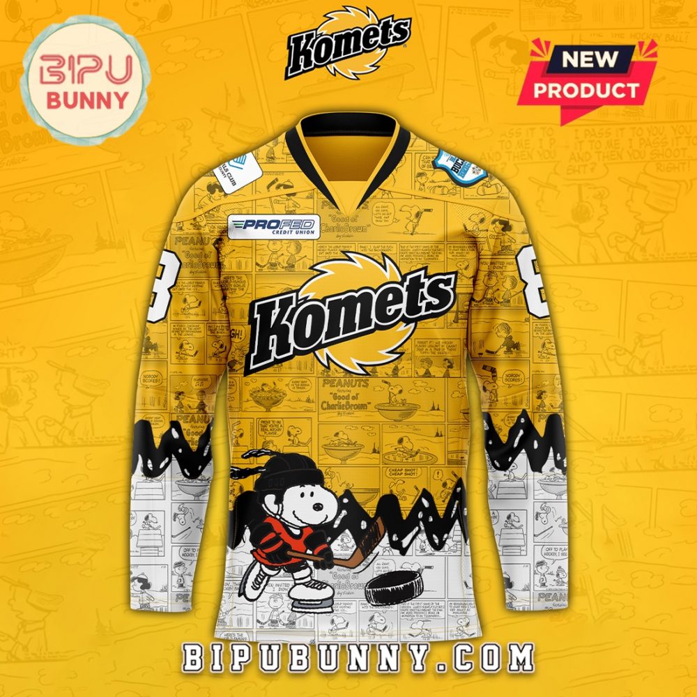 Fort Wayne Komets 75Th Anniversary Of Peanuts Hockey Jersey