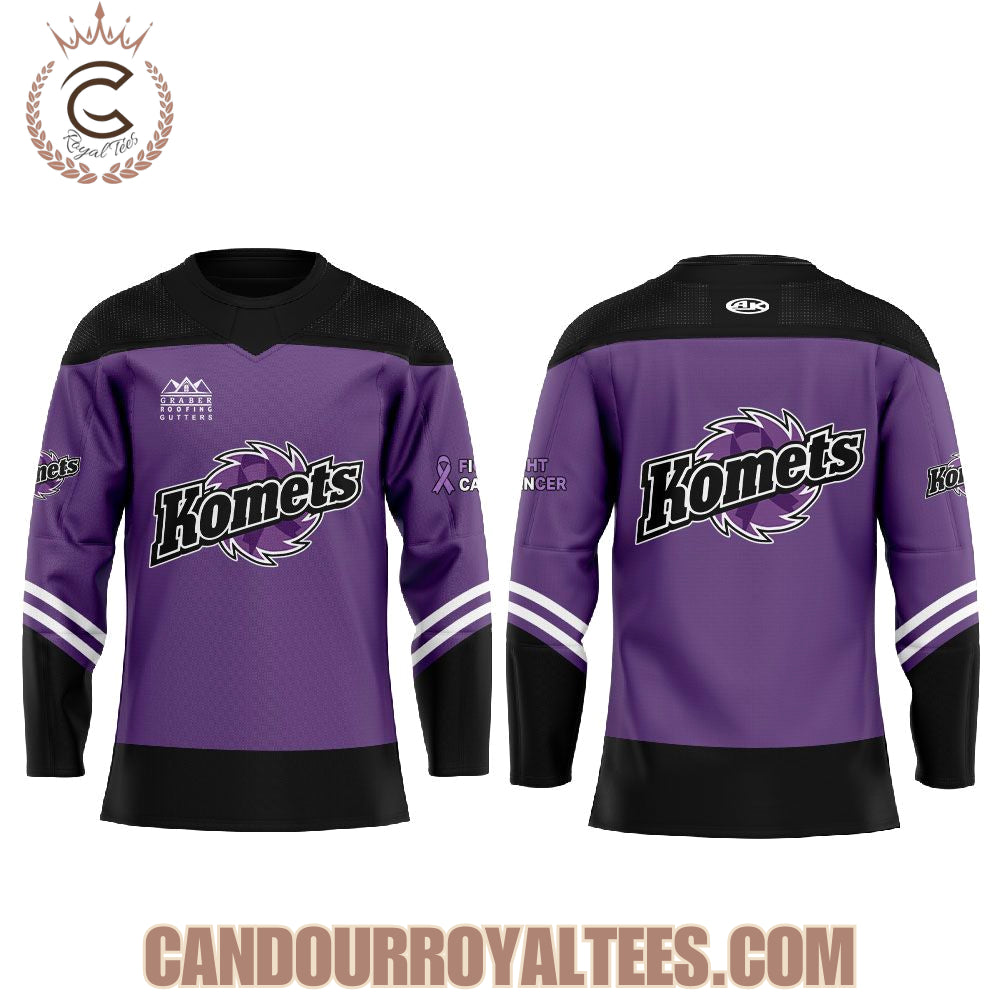 Fort Wayne Komets Cancer Night Hockey Jersey