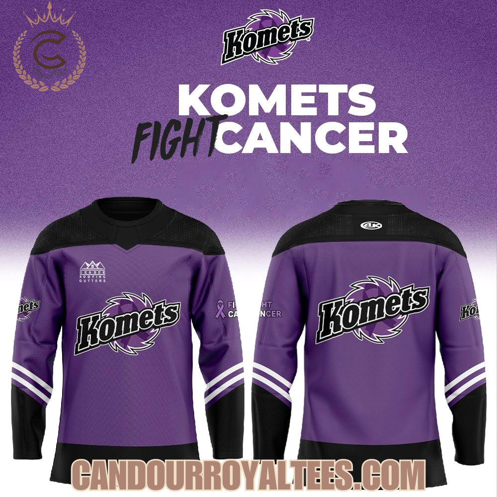 Fort Wayne Komets Cancer Night Replica Hockey Jersey