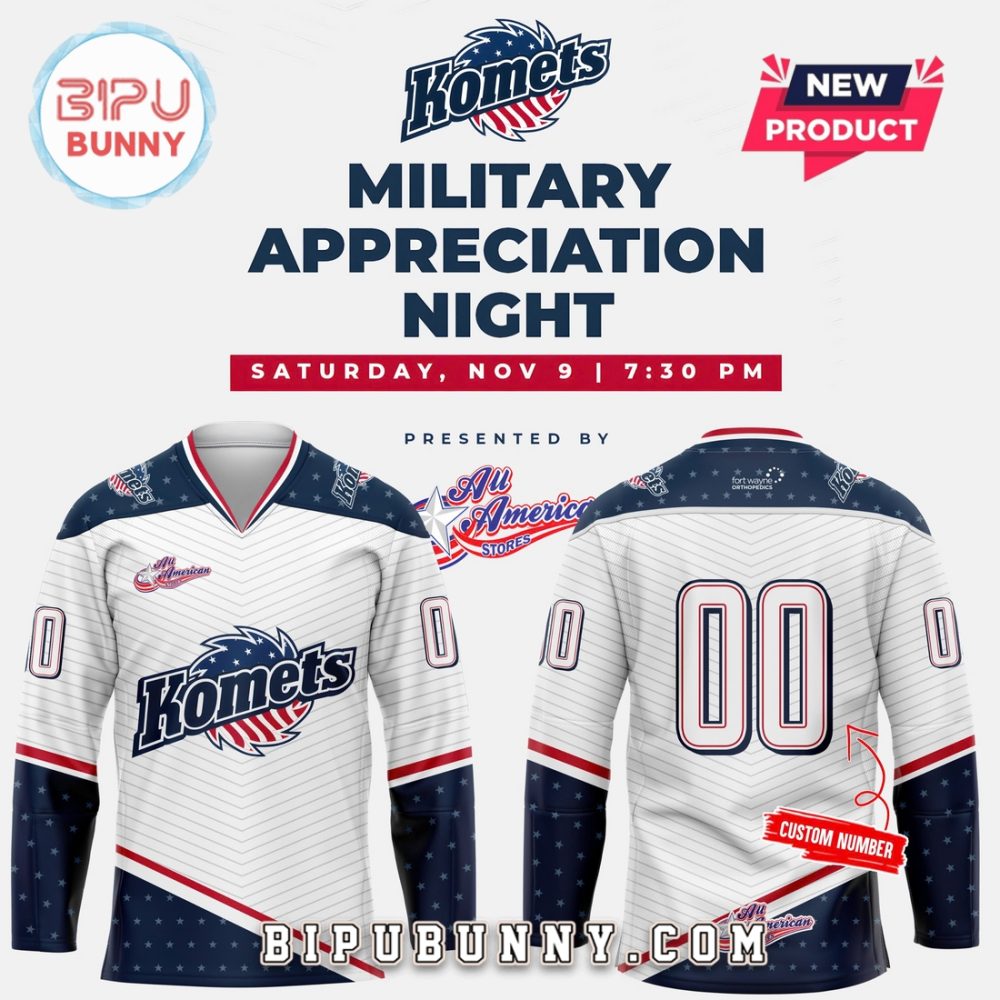Fort Wayne Komets X Military Appreciation Night Hockey Jersey