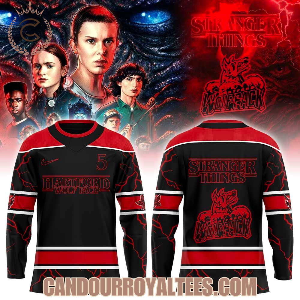Hartford Wolf Pack Stranger Things Hockey Jersey