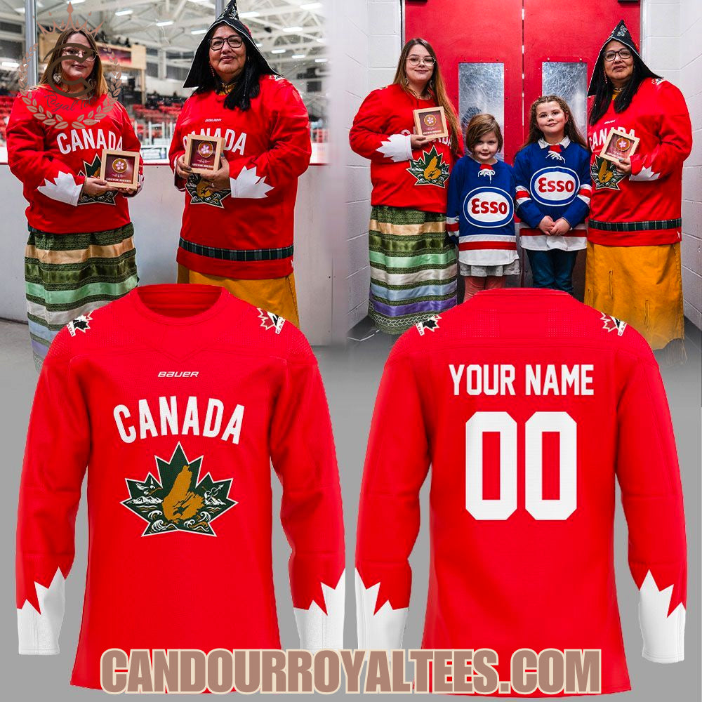 Hockey Canada Canadian Nature Maple Leaf Logo Hockey Jersey
