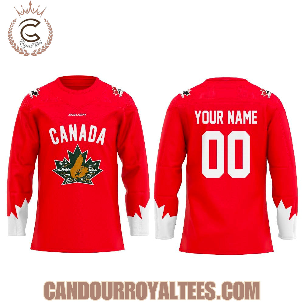 Hockey Canada Canadian Nature Maple Leaf Logo Hockey Jersey