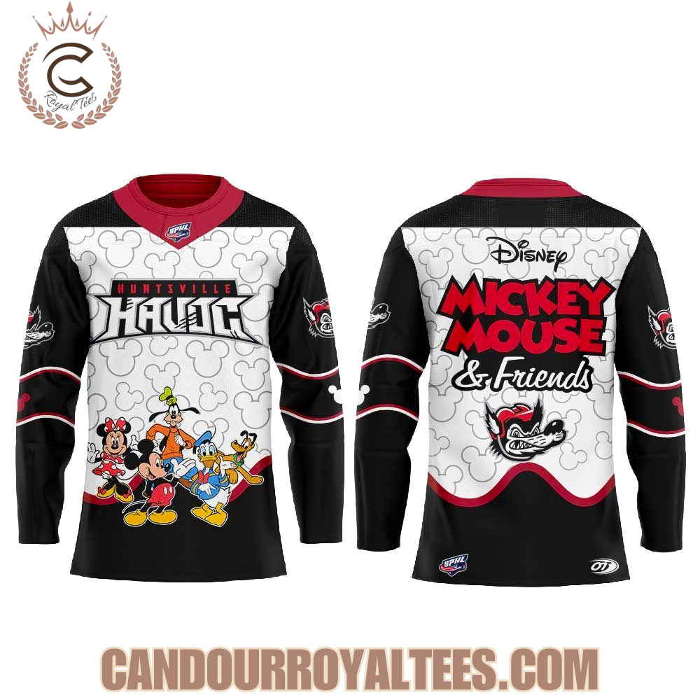 Huntsville Havoc Mickey &amp; Friends Night Hockey Jersey