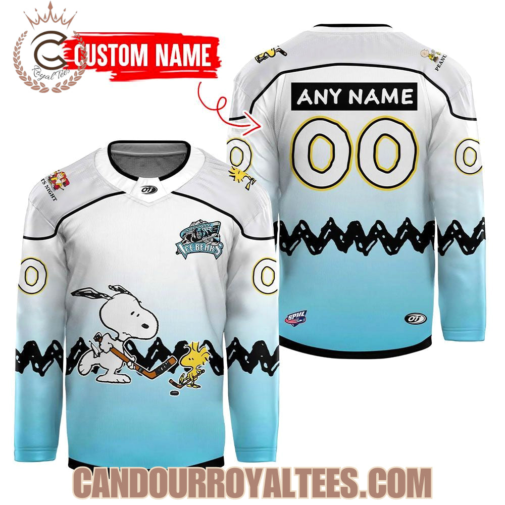 Ice Bears X Peanuts Night Custom Jersey