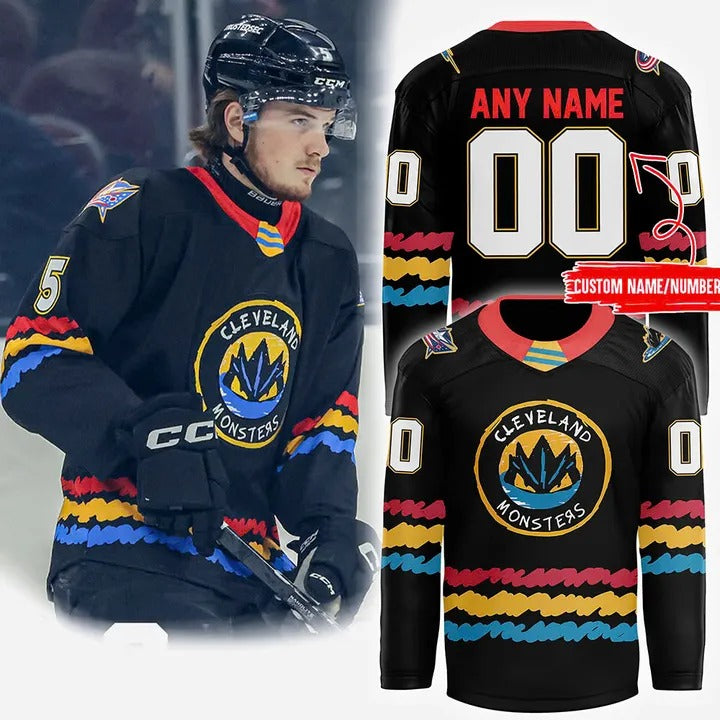 Cleveland Monsters X Babies &amp; Children?S Night Custom Name, Number For Fans Jersey