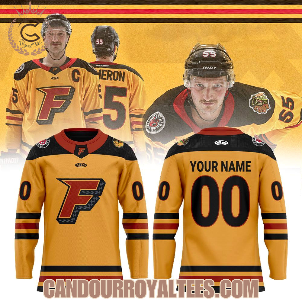 Indy Fuel And It Was All Yellow Hockey Jersey
