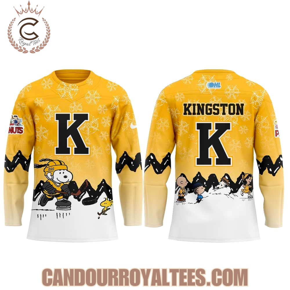 Kingston Frontenacs Snoopy And Peanuts Hockey Jersey