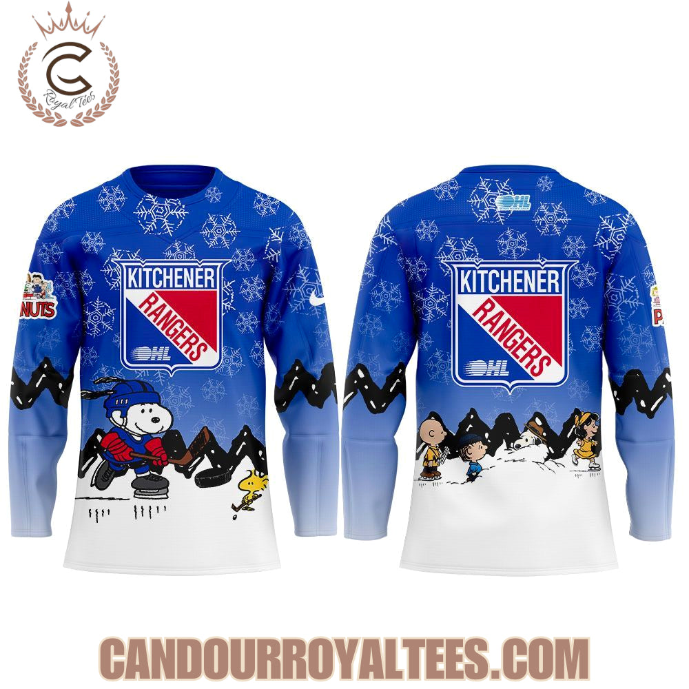 Kitchener Rangers Snoopy And Peanuts Hockey Jersey
