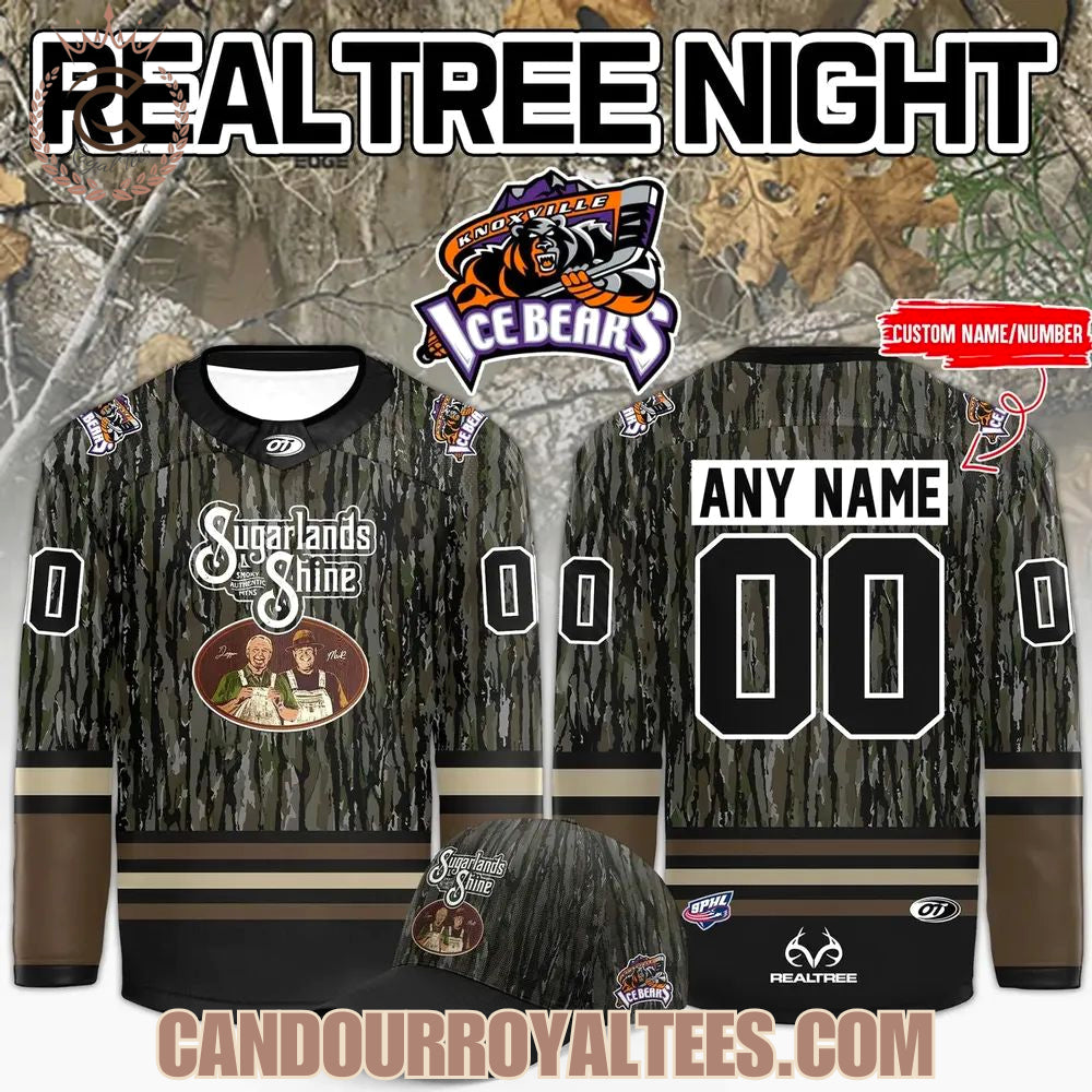 Knoxville Ice Bears Moonshiner Realtree Night Hockey Jersey