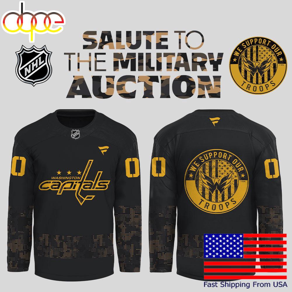 Limited Edition Washington Capitals Salute to Military Custom Hockey Jersey