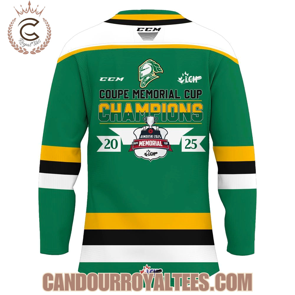 London Knights Coupe Memorial Cup Champions 2025 Hockey Jersey