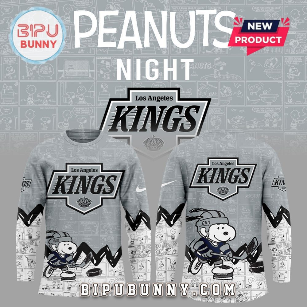 Los Angeles Kings Anniversary Of Peanuts Hockey Jersey