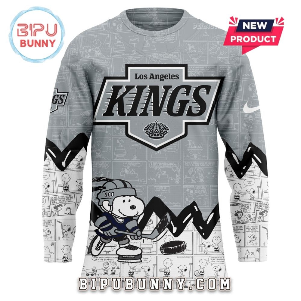 Los Angeles Kings Anniversary Of Peanuts Hockey Jersey
