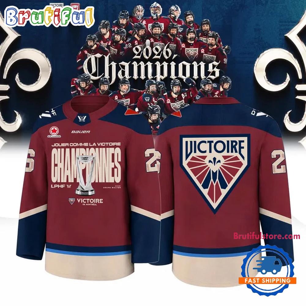 Montreal Victoire 2026 PWHL Walter Cup Champions Logo Hockey Jersey