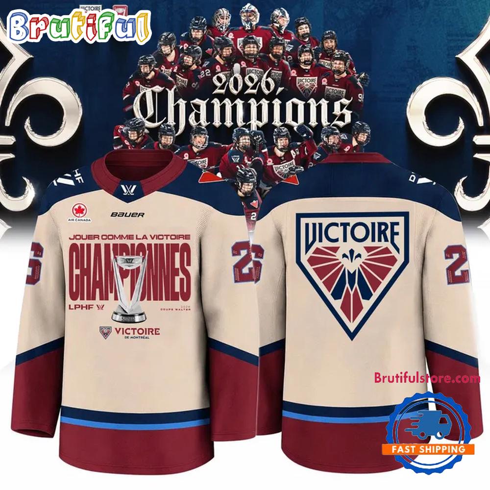 Montreal Victoire 2026 PWHL Walter Cup Champions New Design Hockey Jersey