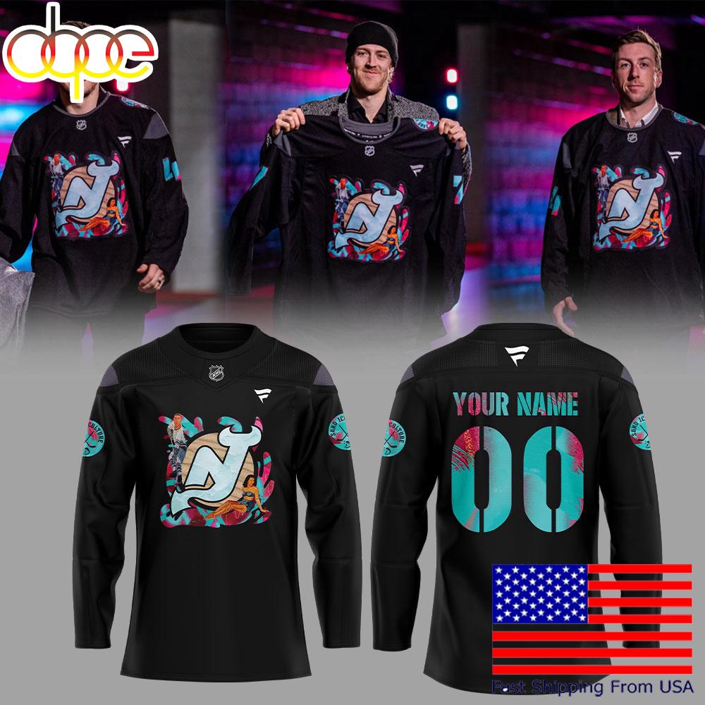 New Jersey Devils Black History Celebration Custom Name For Fans Hockey Jersey