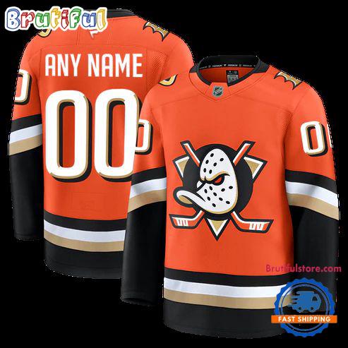 NHL Anaheim Ducks Home Premium Custom Hockey Jersey
