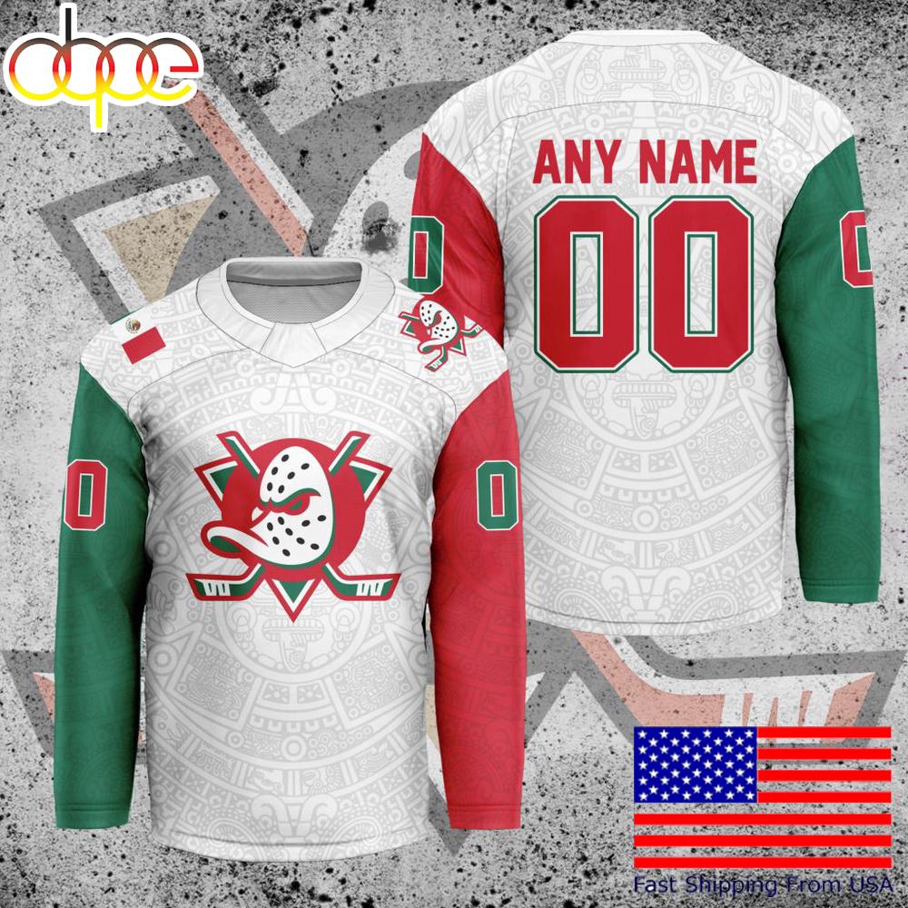 NHL Anaheim Ducks Mexican Heritage Custom Hockey Jersey