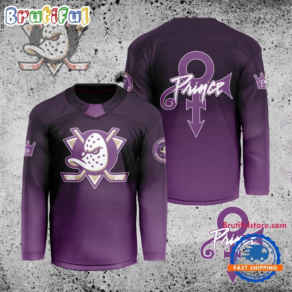 NHL Anaheim Ducks Personalized Prince Night Hockey Jersey