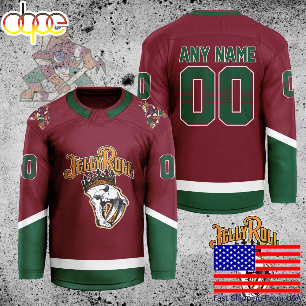 NHL Arizona Coyotes Jelly Roll Custom Hockey Jersey