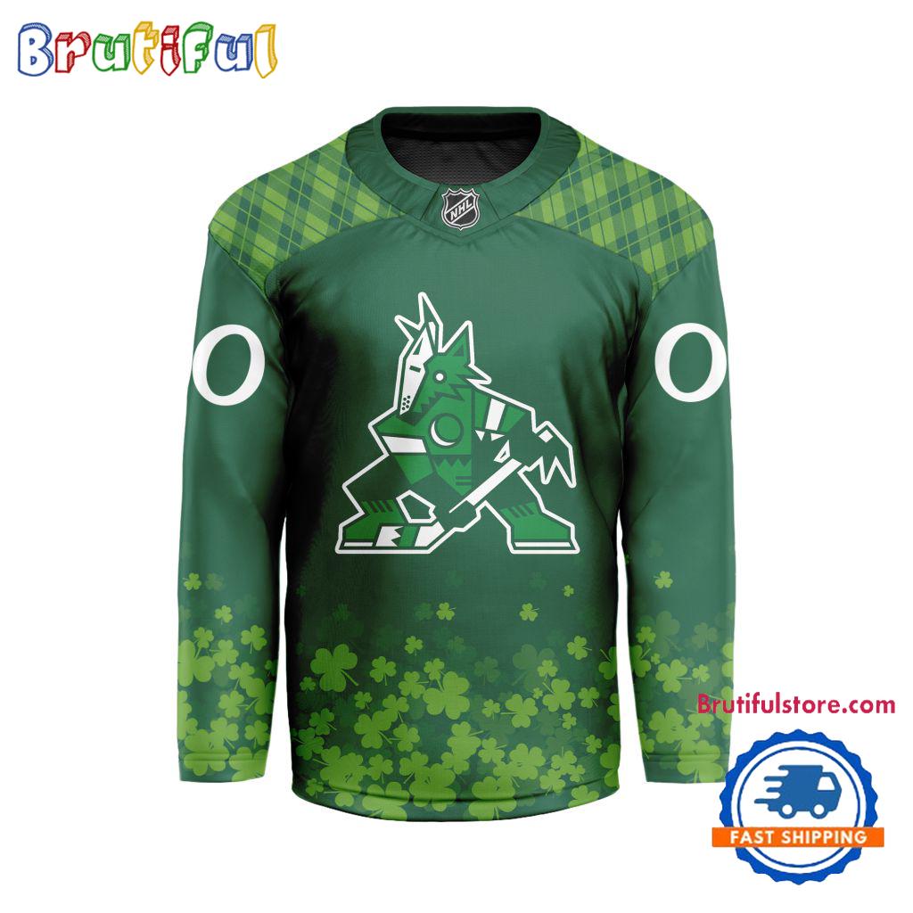 NHL Arizona Coyotes St.Patrick's Day New Design Hockey Jersey, NHL Patricks Day Jersey