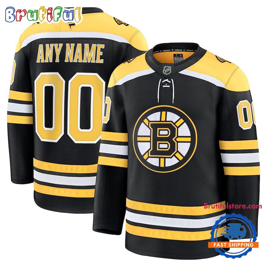 NHL Boston Bruins Home Premium Custom Hockey Jersey