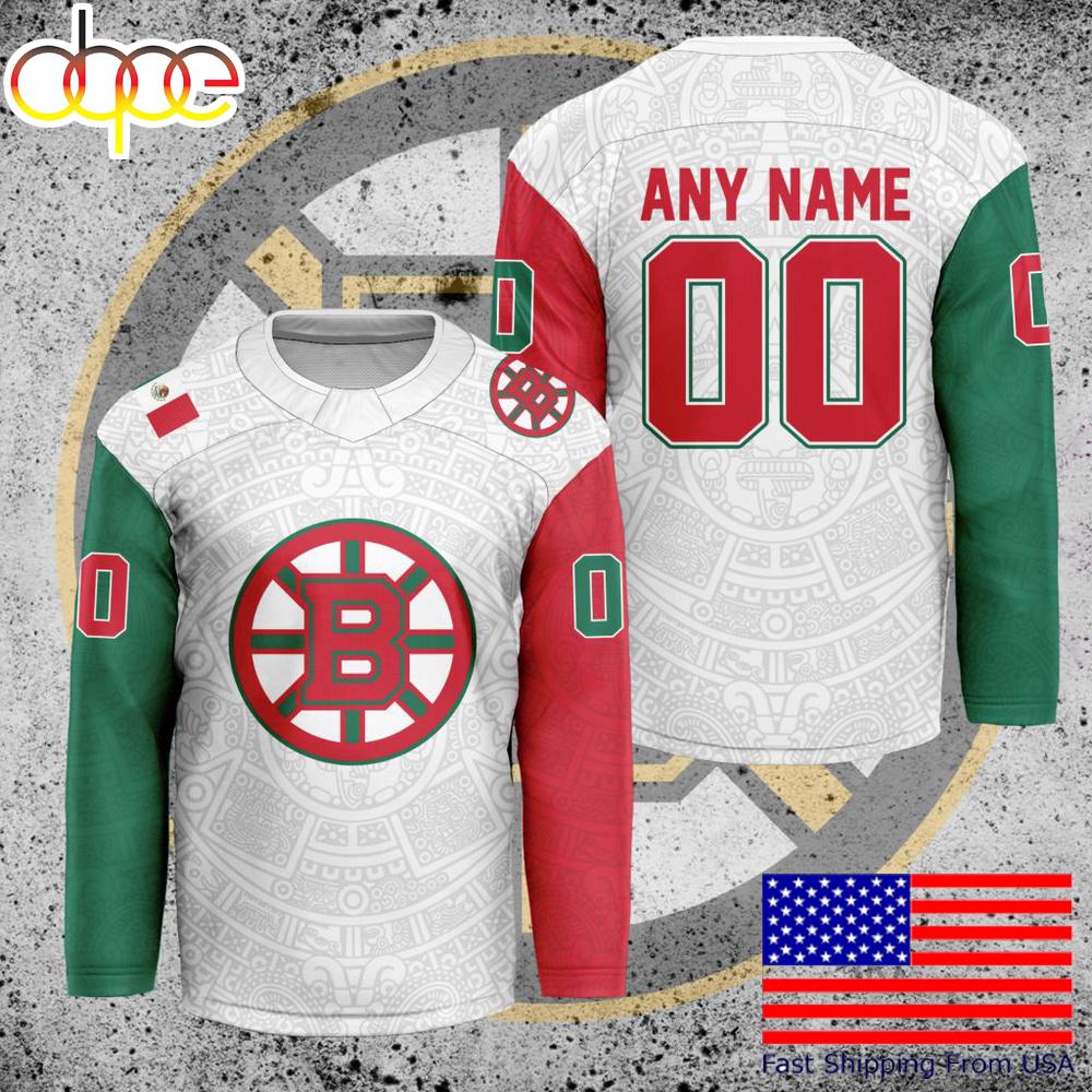 NHL Boston Bruins Mexican Heritage Custom Hockey Jersey