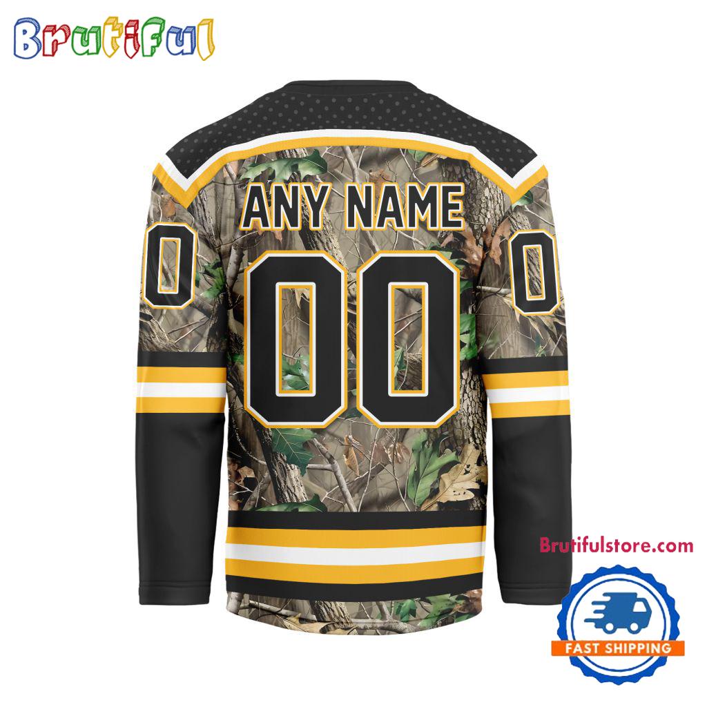 NHL Boston Bruins Special Realtree Camo Hunting Hockey Jersey