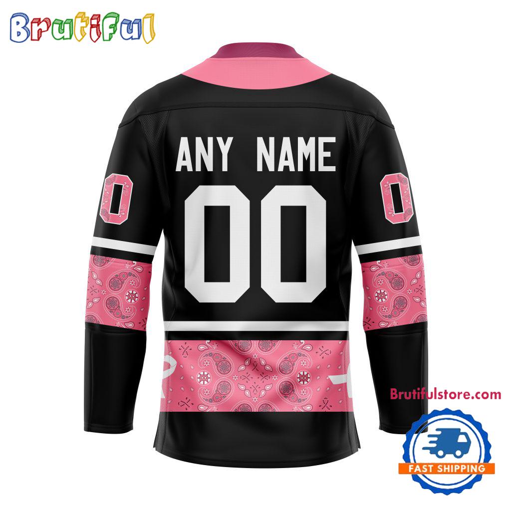 NHL Boston BruinsIn October We Wear Pink Breast Cancer Design Hockey Jersey