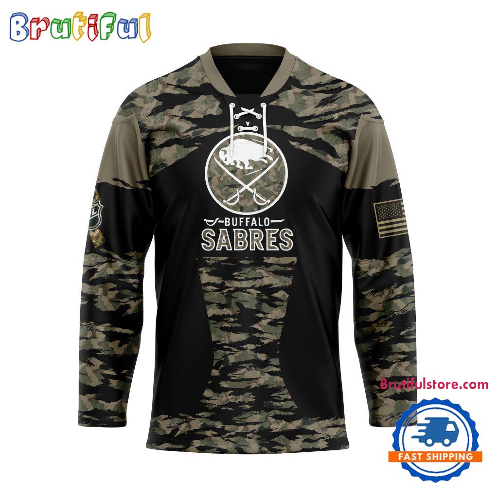 NHL Buffalo Sabres Custom Honoring Veterans Camo Hockey Jersey